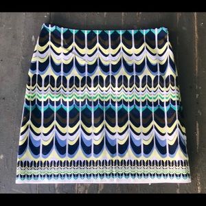 Talbots Retro Print Skirt Sz 6